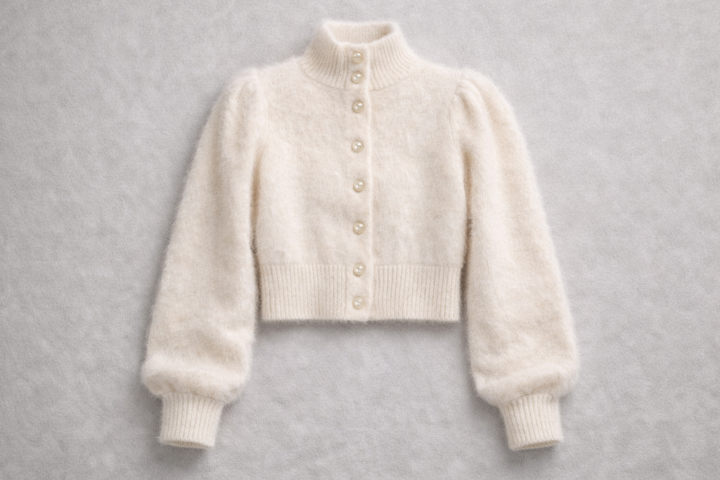CHRISTY CROP LONG SLEEVE SWEATER
