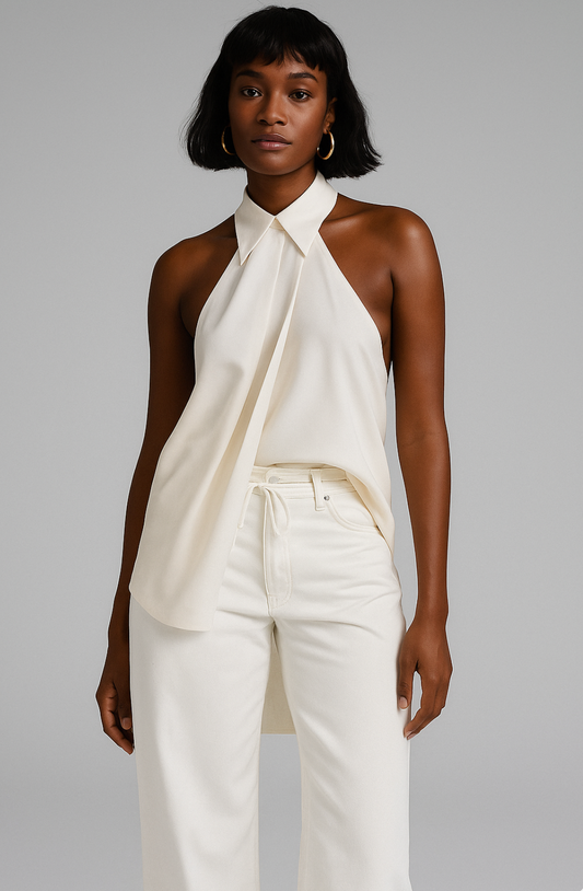 The Sylvie Shirt Halter Wrap Top