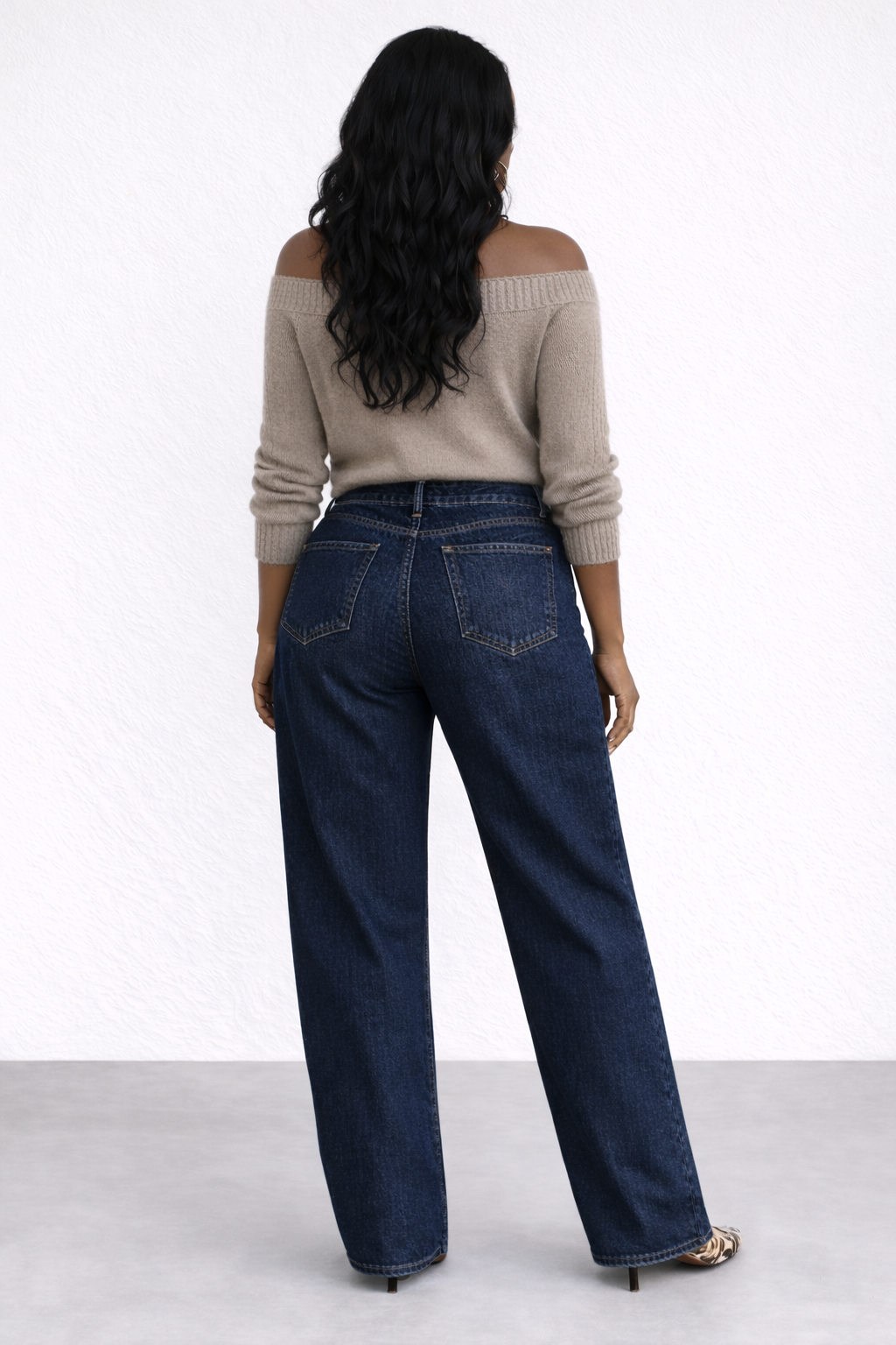 ZAHARA BOYFRIEND  CROSSOVER WAISTBAND DENIM