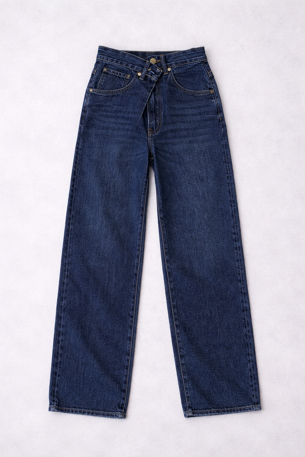 ZAHARA BOYFRIEND  CROSSOVER WAISTBAND DENIM