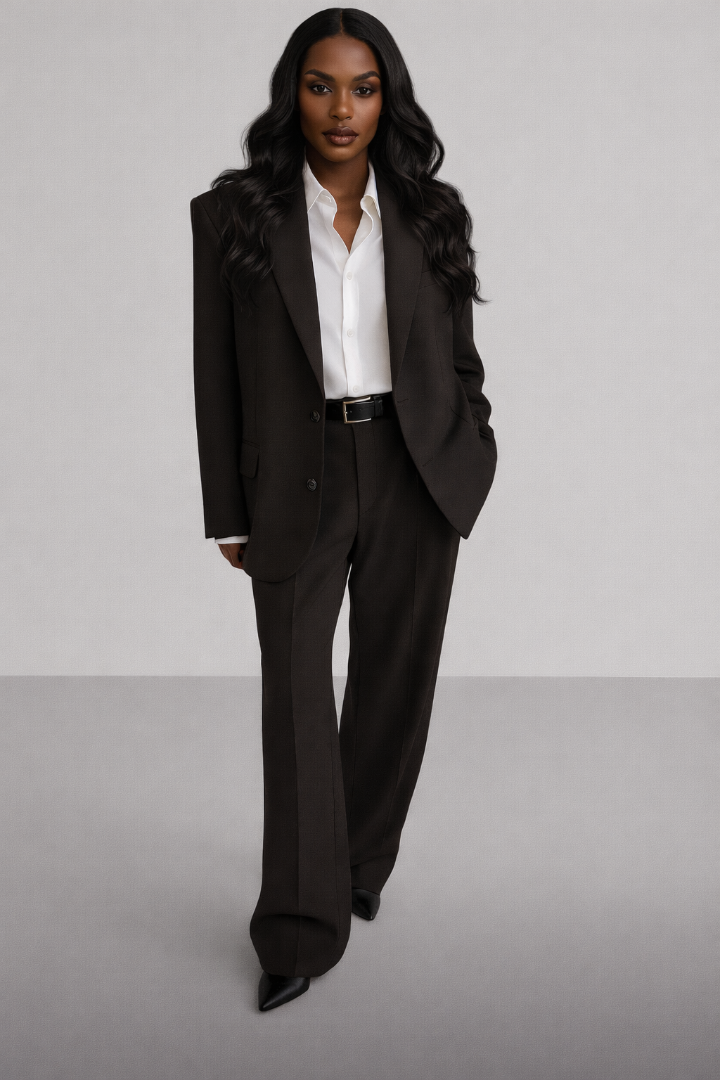 K Bizu Women's Mens Wear Blazer